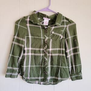 Tommy Bahama Girls Plaid Button Down Shirt